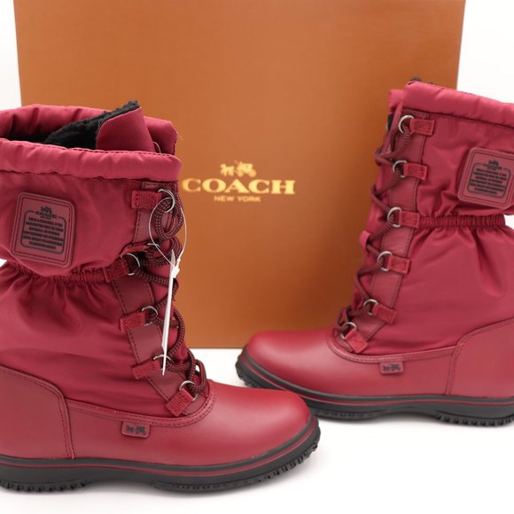 NIB Coach Sage Lace-Up Cold Weather Winter Boots - Picture 1 of 10